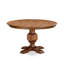 L'ensemble de salle à manger 5 pièces comprend une table ronde et 4 chaises rembourrées en tissu de polyester bourgogne avec dossier capitonné, noyer antique-800660935-800660933-794030014