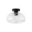 Moncia 1-Light 11" Embossed Glass Semi-Flush Mount Ceiling Light for Hallway Entryway-106102651