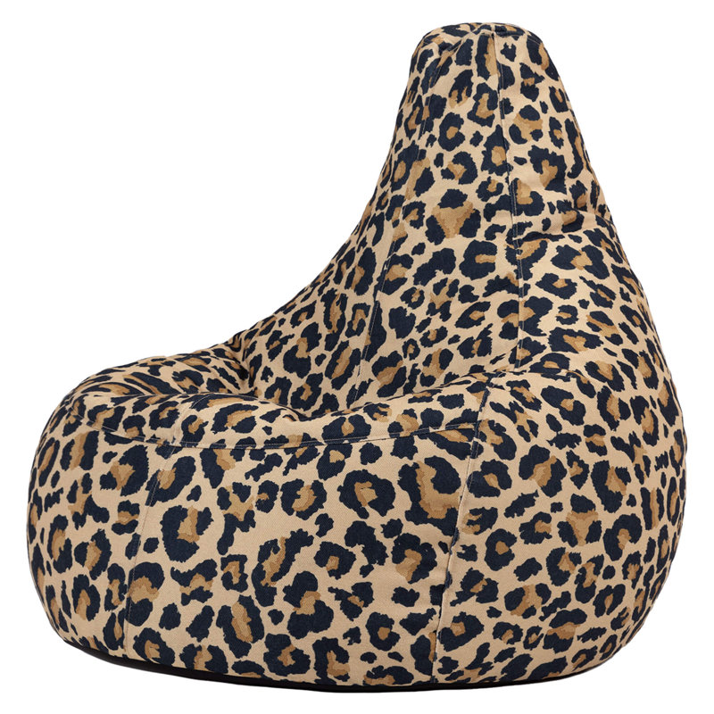 Dalton Leopard Print Woven Recliner Bean Bag
