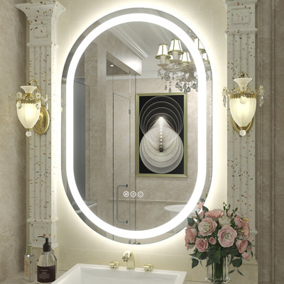 UL Certified LED Anti-Fog Tempered Glass Oval Bathroom/Vanity Mirror - Basics by Wayfair™