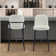 Modern Counter Height Bar Stools Set of 3, 28 Inch Sherpa Boucle Upholstered Bar Stools with Back, 18" Seat Wide Island Stools with Black Metal Frame for Kitchen Counter/Breakfast Bar