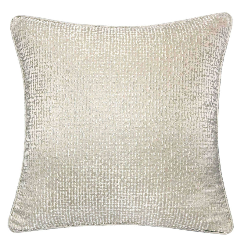 Adeline Square Pillow Cover & Insert, Silver
