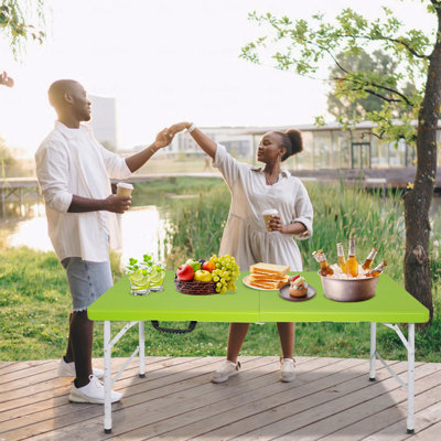 Portable Folding Patio Table, Indoor And Outdoor Use, Maximum Weight 135Kg, For Camping