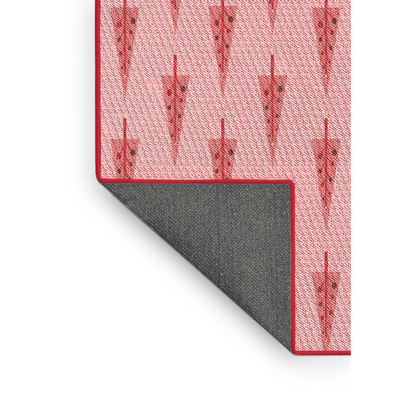 Tapis rouge / rose, Rectangle 2 pi x 4 pi