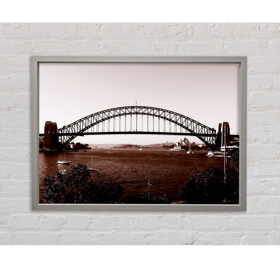 Sydney Harbour Bridge Braun - Druck