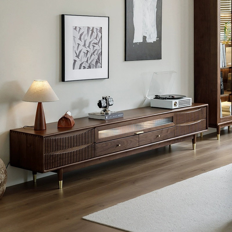 Modern minimalist multi-functional TV cabinet, 19.69"H x 94.49"L x 15.75"W