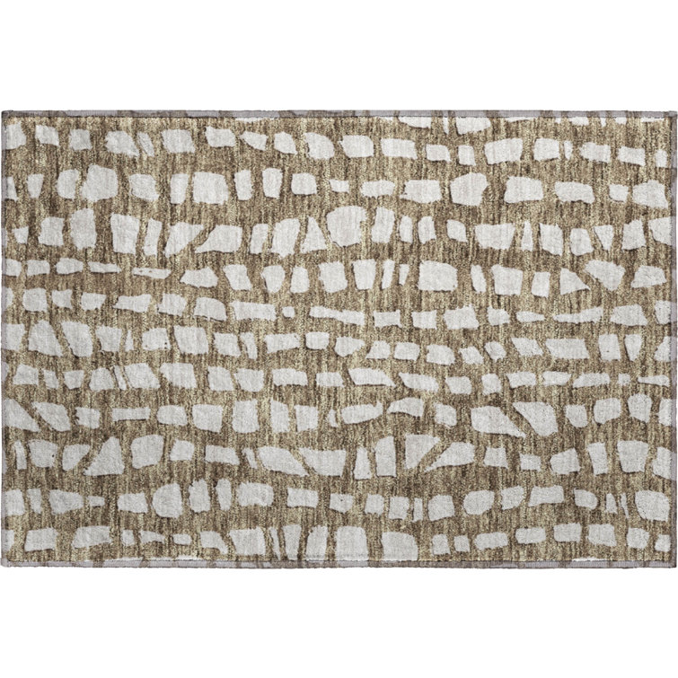 Premium Machine Washable Prisco Brown Rug