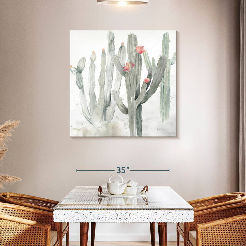 Harnek Cactus Garden Gray Blush II, 39" H x 39" W