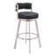 Tabouret de bar pivotant Gimsby - noir