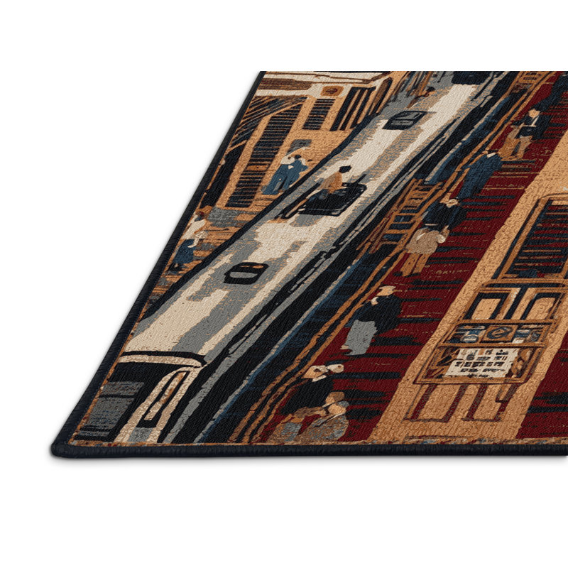 Tapis de transport noir lavable à la machine, Rectangle 4pi x 6 pi