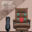 Fauteuil de bureau de massage Executive avec 6 points de vibration, fauteuil de bureau d'ordinateur en microfibre, fauteuil inclinable chauffant avec repose-pieds, accoudoir, double rembourrage