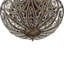 Vintage Roman-Inspired 3-Light Umbrella Crystal Flush Mount Ceiling Light 