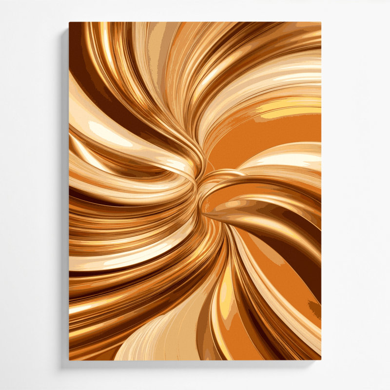 Digital Abstraction 24 Brown Canvas Wall Art