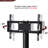Black Tv Stand With Swivel Bracket & 3 Adjustable Height Glass Shelf Function, Fits 32 - 65 Inch Tvs Feature ,