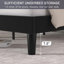 Ensemble de chambre en velours capitonné avec lit et 2 tables de chevet, aucun lit plateforme tapissier requis-118007010-118007011
