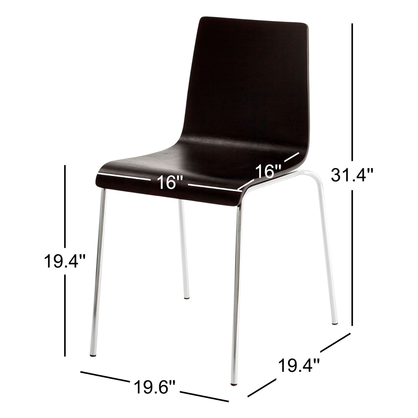 Chair Side Chair, Graphite