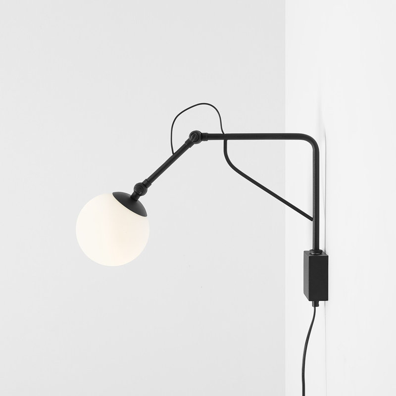 Balin Steel Swing Arm Sconce, 29cm H x 14cm W x 50cm D