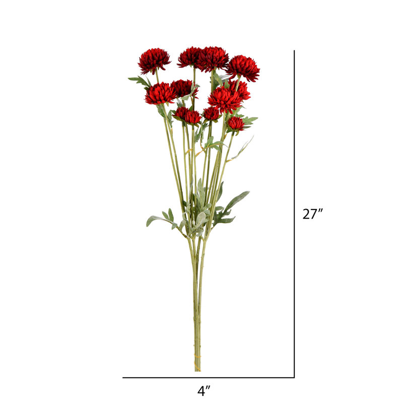 Artificial 27" Daisy Spray, Red