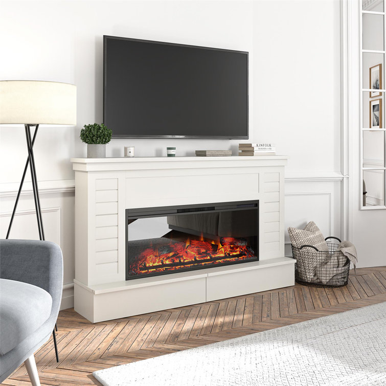Latitude Run® Zinia 64'' W Electric Fireplace u0026 Reviews | Wayfair