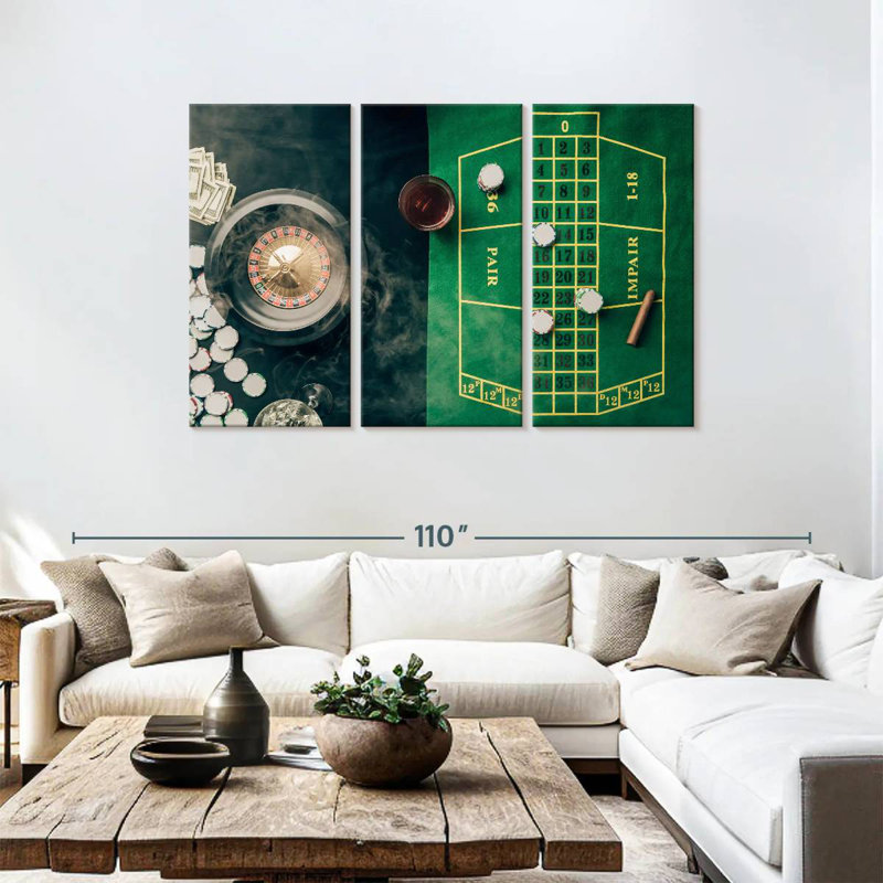 Senne Casino Table Game, 48" H x 74" W