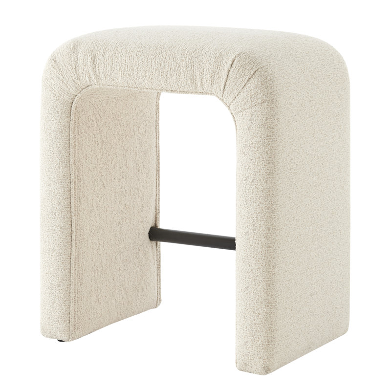 Berik Upholstered Counter Stool, Boucle , Palladian Beige