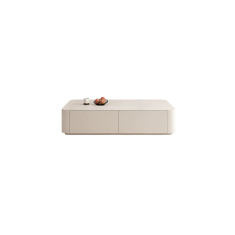 Table basse en bois de style crème, H 13,78 po x L 51,18 po x l 27,56 po