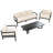 Rajina Wood 3 - Person Patio Conversation Set with Cushions-486958659