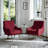 Aitana 28" Wide Modern Velvet Accent Armchair Set of 2, Mid-Century Upholstered Side Chairs with Gold & Silver Metal Legs and Curved Arms for Living Room, Bedroom & Vanity-2102262044-2102262041