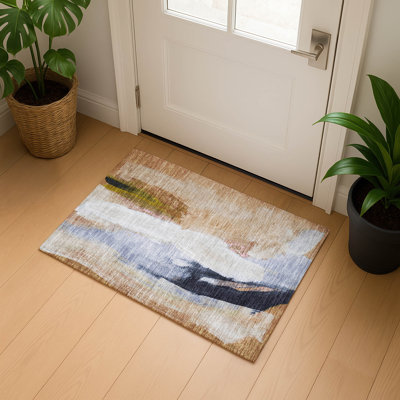 Tapis abstrait lavable à la machine de qualité supérieure AMF1987