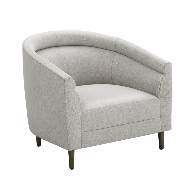 Capri Barrel Chair, Pure Gray 100% Polyester, Vintage Gray