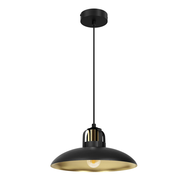 Felix 1 - Light Cone Pendant, Black, Black/Gold