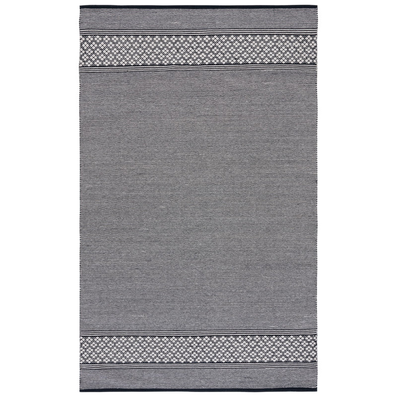 Danytza Flat Weave Cotton Striped Rug, Rectangle 4' x 6'