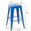 24 tabourets de bar en métal sans dossier de 24 po de hauteur, sans dossier, peu encombrants, assemblage rapide, pour la cuisine, imperméables, faciles à assembler,