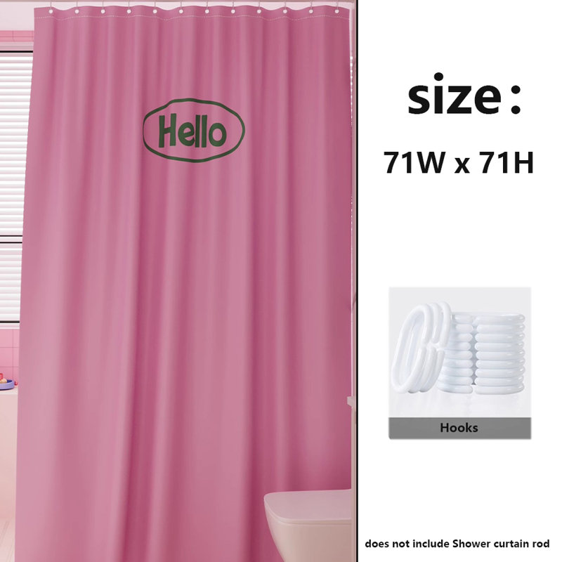 Rideau de douche en polyester, Rose