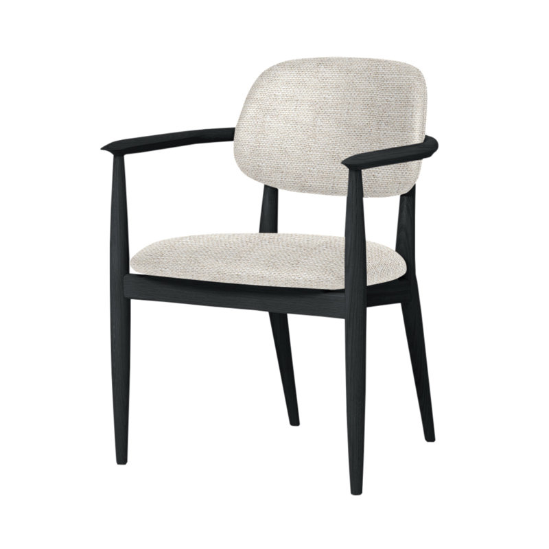 Chaise Slow de Space Copenhagen, Chêne gris, L493 Avoine Sanfor 0003