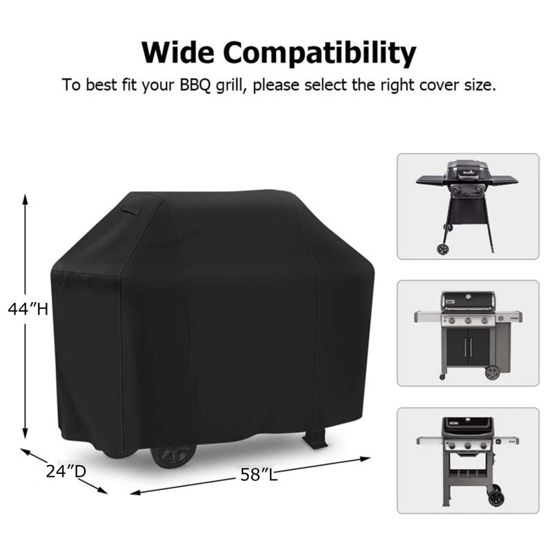 ICover 58'' W x 24'' D Grill Cover, 44" H x 24" W x 58" L