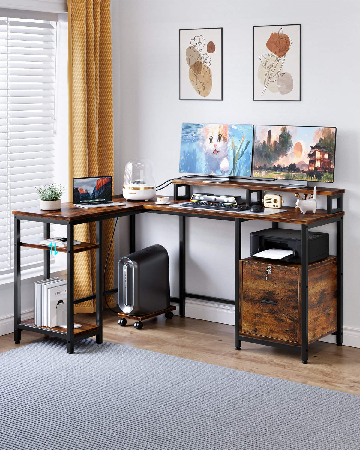 Inbox Zero 47.24'' L Computer Table | Wayfair