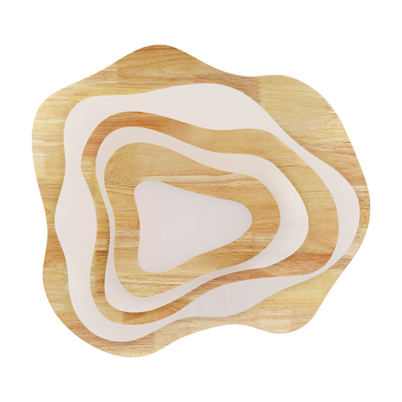 Plafonnier encastré à DEL Girst Wood, H 5,11 po x l 15,74 po x P 15,74 po