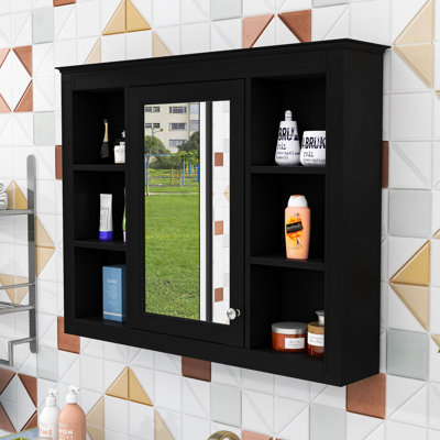 Armoire à pharmacie murale avec miroir et rangement dissimulé Eversole