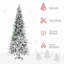 Arbre de Noël artificiel enneigé avec branches réalistes et 1159 pointes