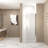 35-34"X 72" Pivot Shower Door, Chrome Aluminum Frame, Half Frame ,1/4"(6Mm) Tempered Glass Explosion Proof Film