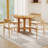Modern 42" Round Dining Table For 4 People With Solid Wood Legs For Kitchen, Dining Room-740993440