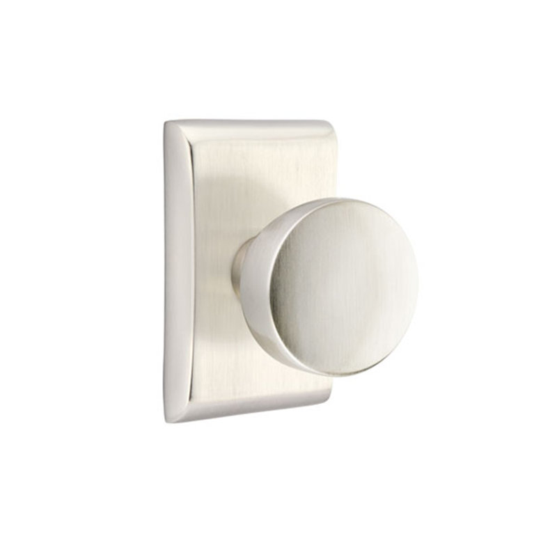 Double Dummy Laurent Knob with Neos Rose, Satin Nickel
