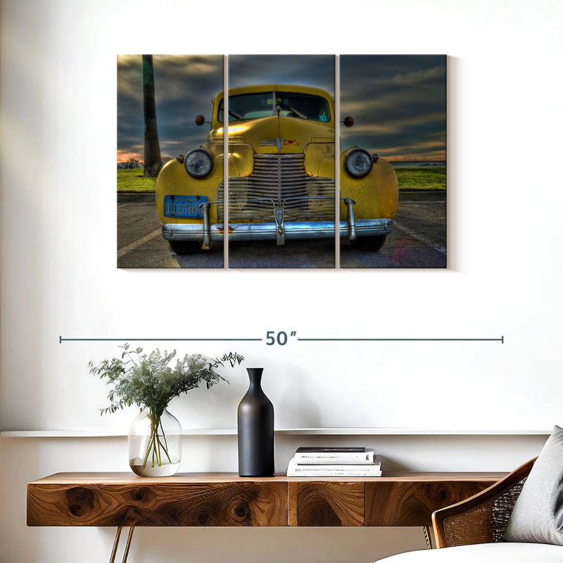 Vintage Car, 24" H x 38" W