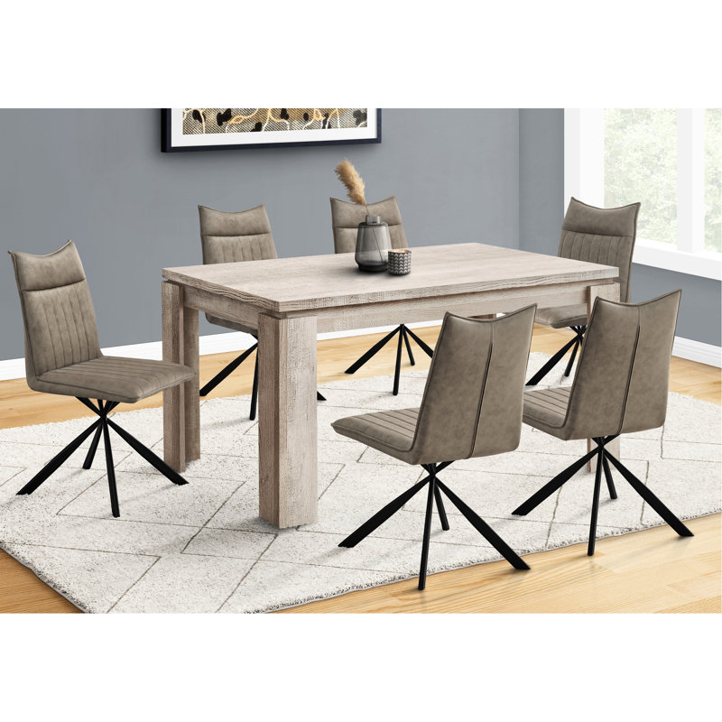 Table de salle à manger taupe moderne 60 po rectangulaire