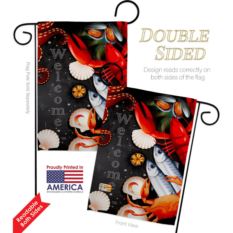 Double Sided 18.5'' H x 13'' W Polyester Flag Set