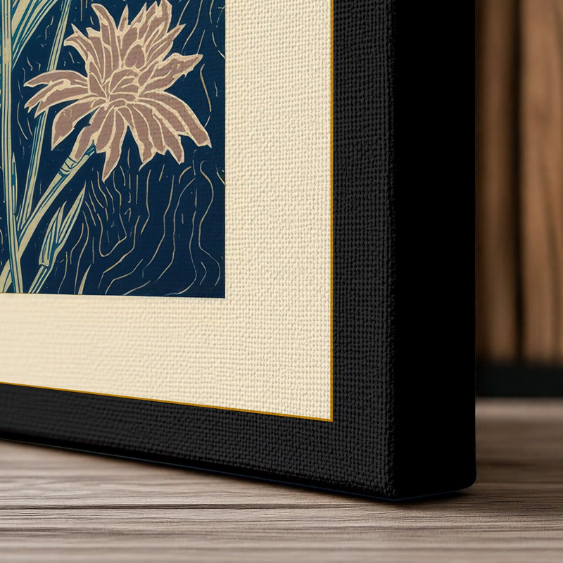 Carnation in Bloom Botanical - Wrapped Canvas, 24x16 - 61.0 x 40.6 cm, Black Border