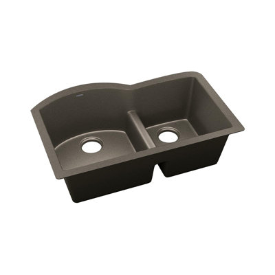 Quartz Luxe 33" L x 22" W Double Basin Undermount Kitchen Sink