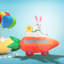 Voiture gonflable gonflable Happy Bunny