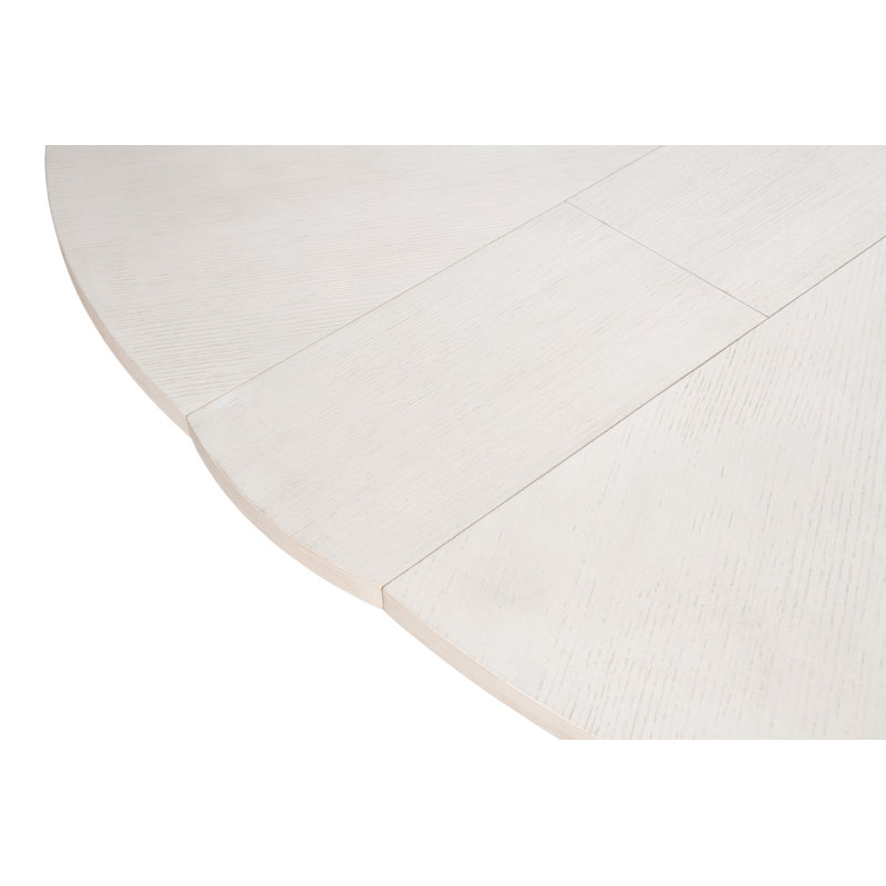 Kelso Equestrian Round Solid Wood Dining Table, Working White, 30"H x 55"L x 55"W